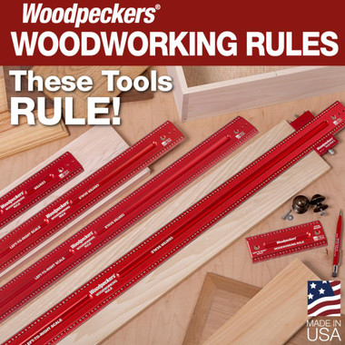 Woodpeckers WWR49-SAW Woodworking Rule - 49.5 Inch with Left-to-Right and Right-to-Left Scales