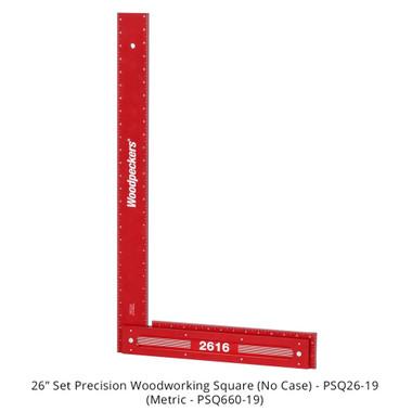 Woodpeckers PSQ26-19 Precision Woodworking Square 26 Inch with Rack-It