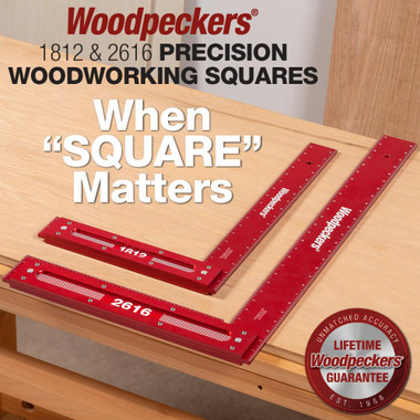 Woodpeckers PSQ26-19 Precision Woodworking Square 26 Inch with Rack-It
