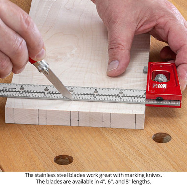 Woodpeckers MCDSQ-BL4-21 in-DEXABLE Joiner's Combination Square 4 Inch Blade