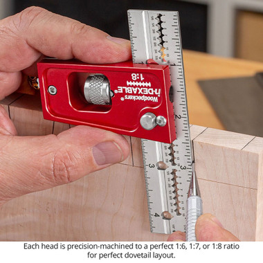Woodpeckers MCDSQ-BL4-21 in-DEXABLE Joiner's Combination Square 4 Inch Blade