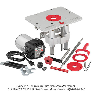 Woodpeckers QL350-HDS-23 Quicklift 350 HDS - Steel Plate - Fits 3.5 Inch router motors