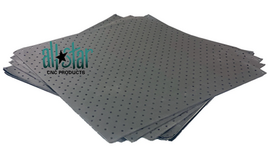 All Star CNC Tile Gasket for Vacuum Tables 1/16 Inch Thick, 24 Inch X 24 Inch Peel And Stick Perforated Tile - Case Of 15 Tiles For 5Ft X 12Ft Board