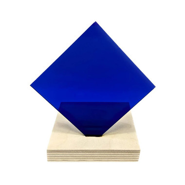 Acrylic - Transparent Dark Blue - 1/8" Thickness, 12" x 12"