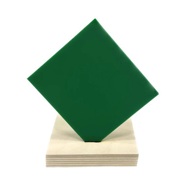 Acrylic - Nearly Opaque Green - 1/8" Thickness, 12" x 12"