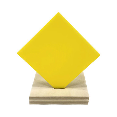Acrylic - Nearly Opaque Yellow - 1/8" Thickness, 12" x 12"