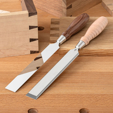 Blue Spruce Toolworks PRC018STSSBRW Paring Chisel, 1/8 (0.125). 3.2MM, Ss Ferrule, Standard, Bolivian Rosewood Handle