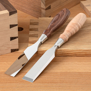 Blue Spruce Toolworks BCH012STSSBRW Bench Chisel, 1/2 (0.500), 12.7MM, Ss Ferrule, Standard, Bolivian Rosewood Handle