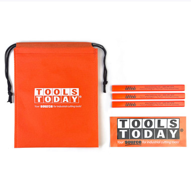 ToolsToday - Pochette de 5 autocollants, crayons de charpentier et logos