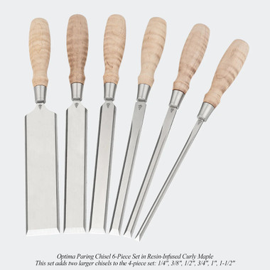 Blue Spruce Toolworks Optima Paring Chisels