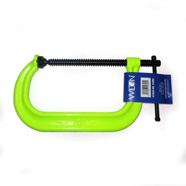 Wilton WL9-14305 408Sf, 400 Series HI-VIS Safety C-Clamp, 0 - 8-1/4 Inch Opening, 4-15/16 Inch Throat Depth