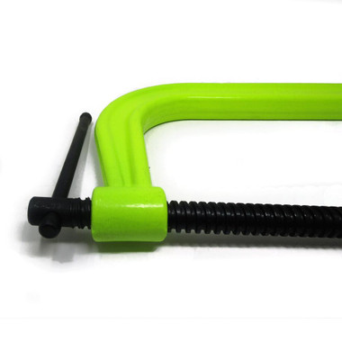 Wilton WL9-14306 410Sf, 400 Series HI-VIS Safety C-Clamp, 2 Inch - 10-1/8 Inch Jaw Opening, 5-7/8 Inch Throat Depth