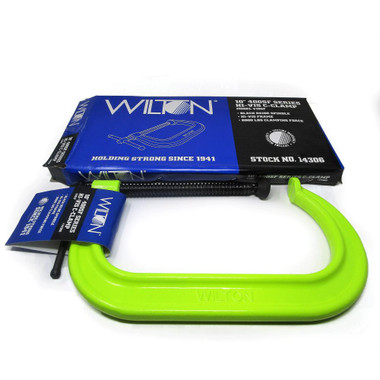 Wilton WL9-14306 410Sf, 400 Series HI-VIS Safety C-Clamp, 2 Inch - 10-1/8 Inch Jaw Opening, 5-7/8 Inch Throat Depth