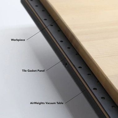 AirWeights Tile Gasket - Gasket Pre-Applied to MDF (16x16)