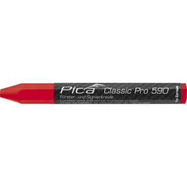 Pica 590/40 Classic Pro 590 Lumber and Industrial Marking Crayon - RED - Box of 12