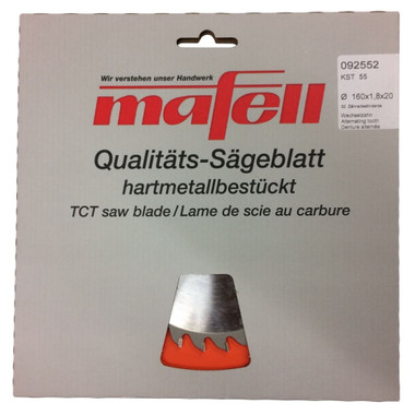 Mafell 092552 Tct Saw Blade, 160 X 1.2/1.8 X 20 Mm, 32 Teeth, At