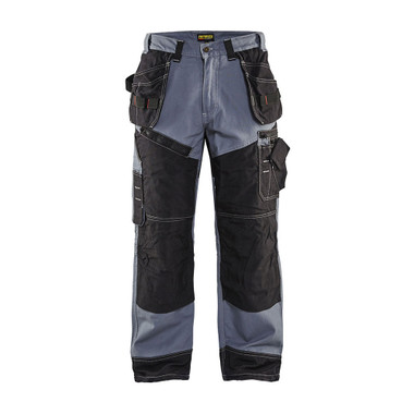 Blaklader X1600 Work Pants - Grey/Black - Waist Size: 38 - Inseam: 34"