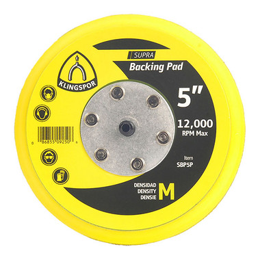 KLINGSPOR Supra Backing Pad 5 Inch, PSA No Hole