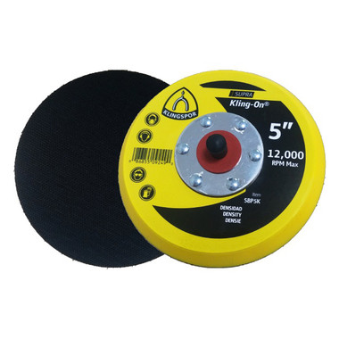KLINGSPOR Supra Backing Pad 5 Inch, Hook & Loop No Hole