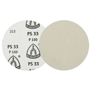 KLINGSPOR PSA Sanding Discs 5" Dia, No Hole, 150 Grit, Aluminum Oxide, 50 Pack