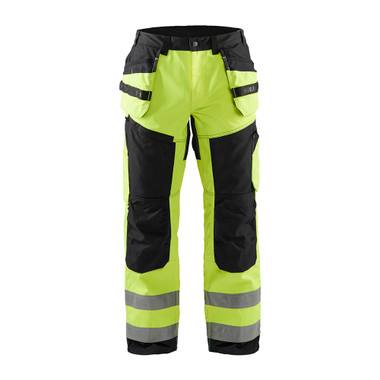 Blaklader HI-VIS X1600 Work Pants - Yellow Hi-viz/Black - Waist Size: 42 - Inseam: 34"