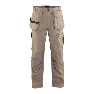 Blaklader BANTAM Work Pants with Utility Pockets - Stone - Waist Size: 50 - Inseam: 30"