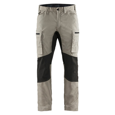 Blaklader Service Pants with Stretch - Stone/Black - Waist Size: 36 - Inseam: 30