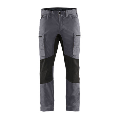 Blaklader Service Pants with Stretch - Grey/Black - Waist Size: 34 - Inseam: 30