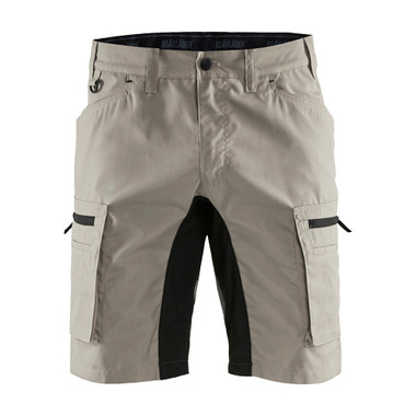 Blaklader Service Shorts With Stretch - Stone/Black - Size: 38