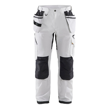 Blaklader Ripstop Pants With Utility Pockets - White/Dark grey - Waist Size: 32 - Inseam: 32