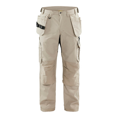 Blaklader Ripstop Pants With Utility Pockets - Stone - Waist Size: 42 - Inseam: 32