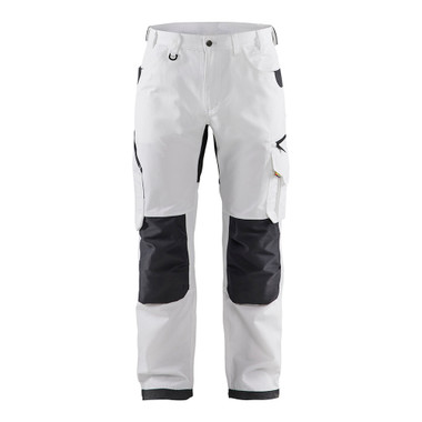 Blaklader Ripstop Pants - White/Dark grey - Waist Size: 48 - Inseam: 30