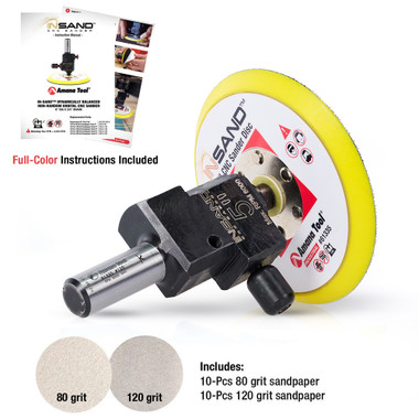 Amana Tool 61335 IN-SAND Ponceuse orbitale CNC de 5 pouces de diamètre, équilibrée dynamiquement et non aléatoire, tige de 3/4 de pouce