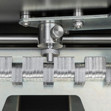 Woodpeckers Adjusta-Joint Box Joint Sled, includes 2 Knuckle Clamps, 3 Index Pins, 2 Sacrificial Subfence & Rack-It