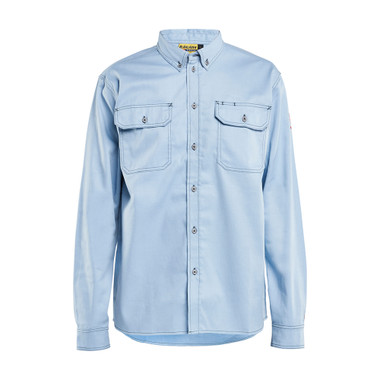 Blaklader FR Button-Up Shirt - Light Blue - Size: 4XL