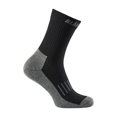 Blaklader Cotton Socks 3-Pack - Black/Dark Grey - Size: 13-15