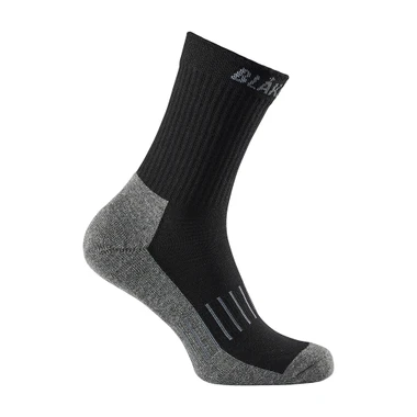 Blaklader Cotton Socks 3-Pack - Black/Dark Grey - Size: 5-6.5