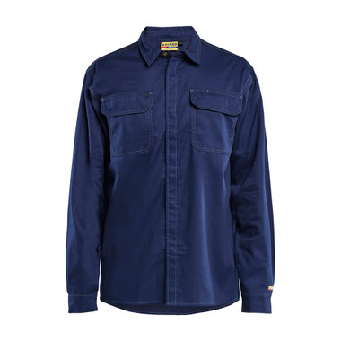 Blaklader FR Collared Shirt - Navy Blue - Size: S