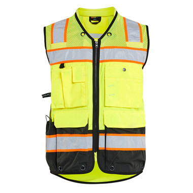 Blaklader Hi-Vis Surveyor's Vest - Yellow Hi-viz/Black - Size: XXXL