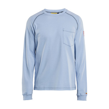 Blaklader FR Light Long Sleeve T-shirt (9.1cal) - Light Blue - Size: M