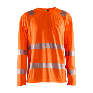 Blaklader Hi Vis Long sleeve T-Shirt - Orange - Size: XL