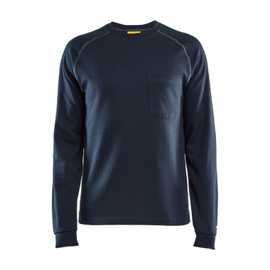 Blaklader FR Light Long Sleeve T-shirt (9.1cal) - Navy Blue - Size: M