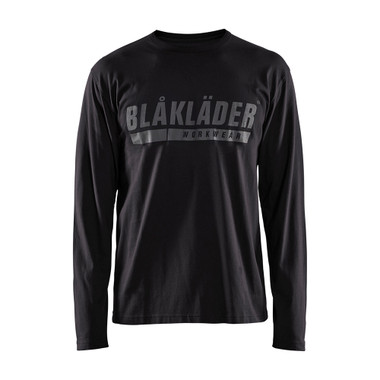 Blaklader Long Sleeve Branded T-shirt - Black - Size: M