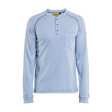 Blaklader FR Light Henley (9.1cal) - Light Blue - Size: 4XL