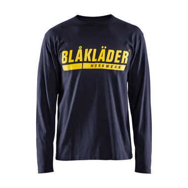 Blaklader Long Sleeve Branded T-shirt - Dark Navy Blue - Size: XL