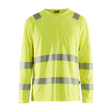 Blaklader Hi Vis Long sleeve T-Shirt - Yellow - Size: XXXL