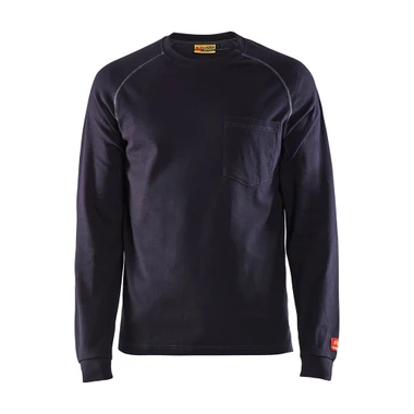 Blaklader FR Long Sleeve T-shirt (13cal) - Navy Blue - Size: M