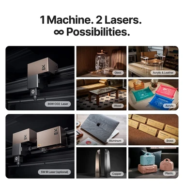 xTool XT-P0101000118 P3 80W Flagship CO2 Laser Cutter with Intelligent Automation