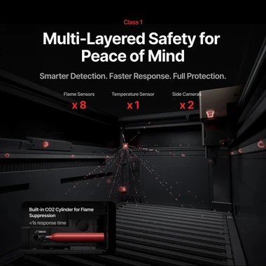 xTool XT-P0101000118 P3 80W Flagship CO2 Laser Cutter with Intelligent Automation
