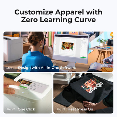 xTool XT-P1030672 Apparel Printer: One Click DTF Printer, Effortless Customization for Business - Versatile Bundle